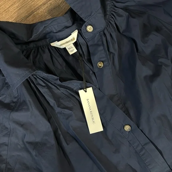 NWT! Banana Republic Cotton Poplin Midi Shirt Dress - Picture 7 of 8